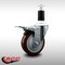 Service Caster 4'' SS Maroon Poly Swivel 1-3/8'' Expanding Stem Caster Total Lock Brake SCC-SSEXTTL20S414-PPUB-MRN-138 - alternate 4
